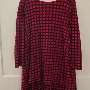 Stylish Fuchsia and Grey/black Women's Tunic